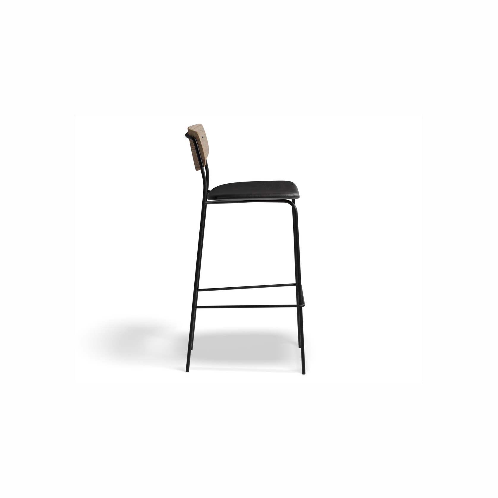 Rylie Stool Natural with Vegan Leather Seat gallery detail image