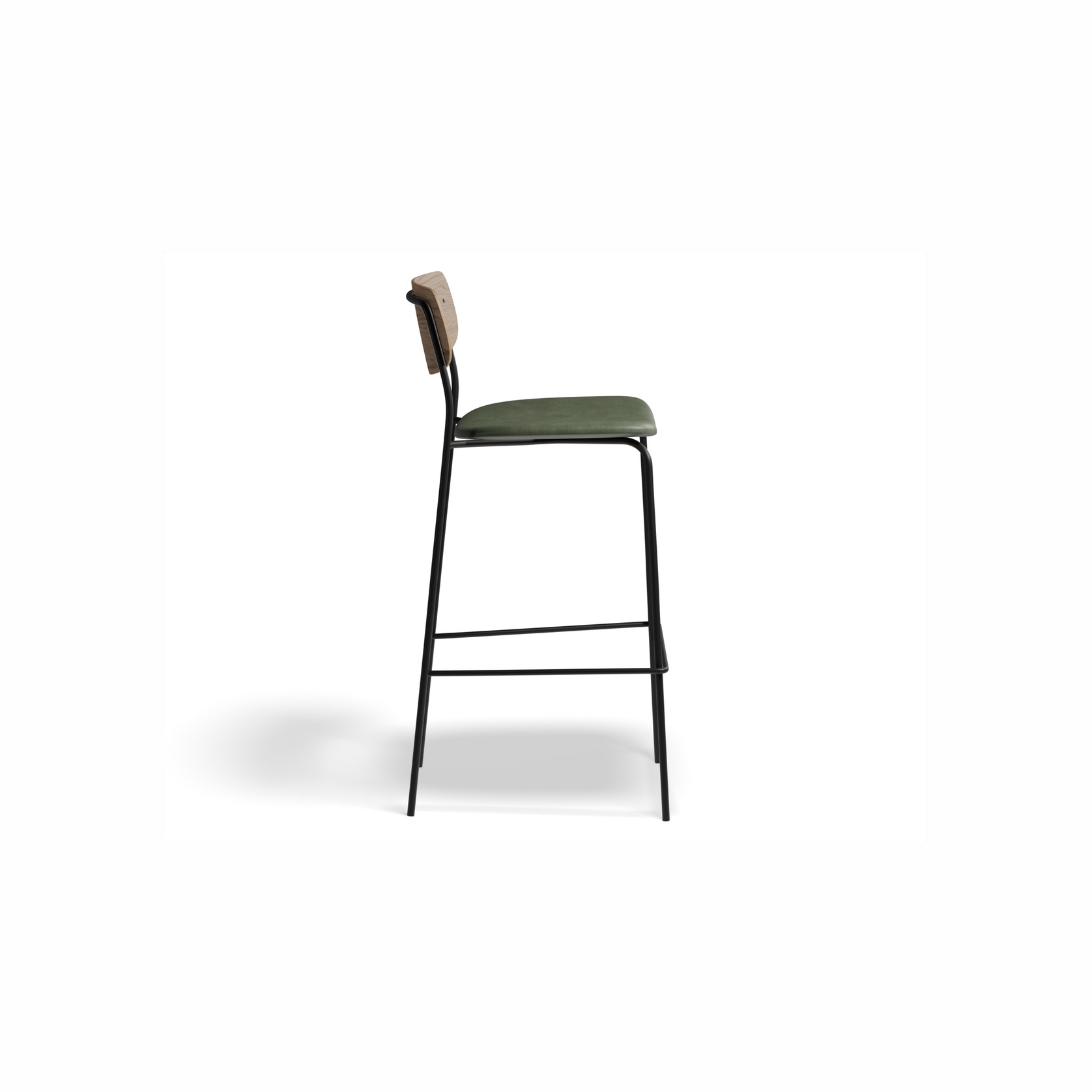 Rylie Stool Natural with Vegan Leather Seat gallery detail image