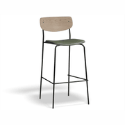 Rylie Stool Natural with Vegan Leather Seat gallery detail image
