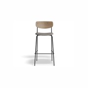 Rylie Stool Natural with Vegan Leather Seat gallery detail image