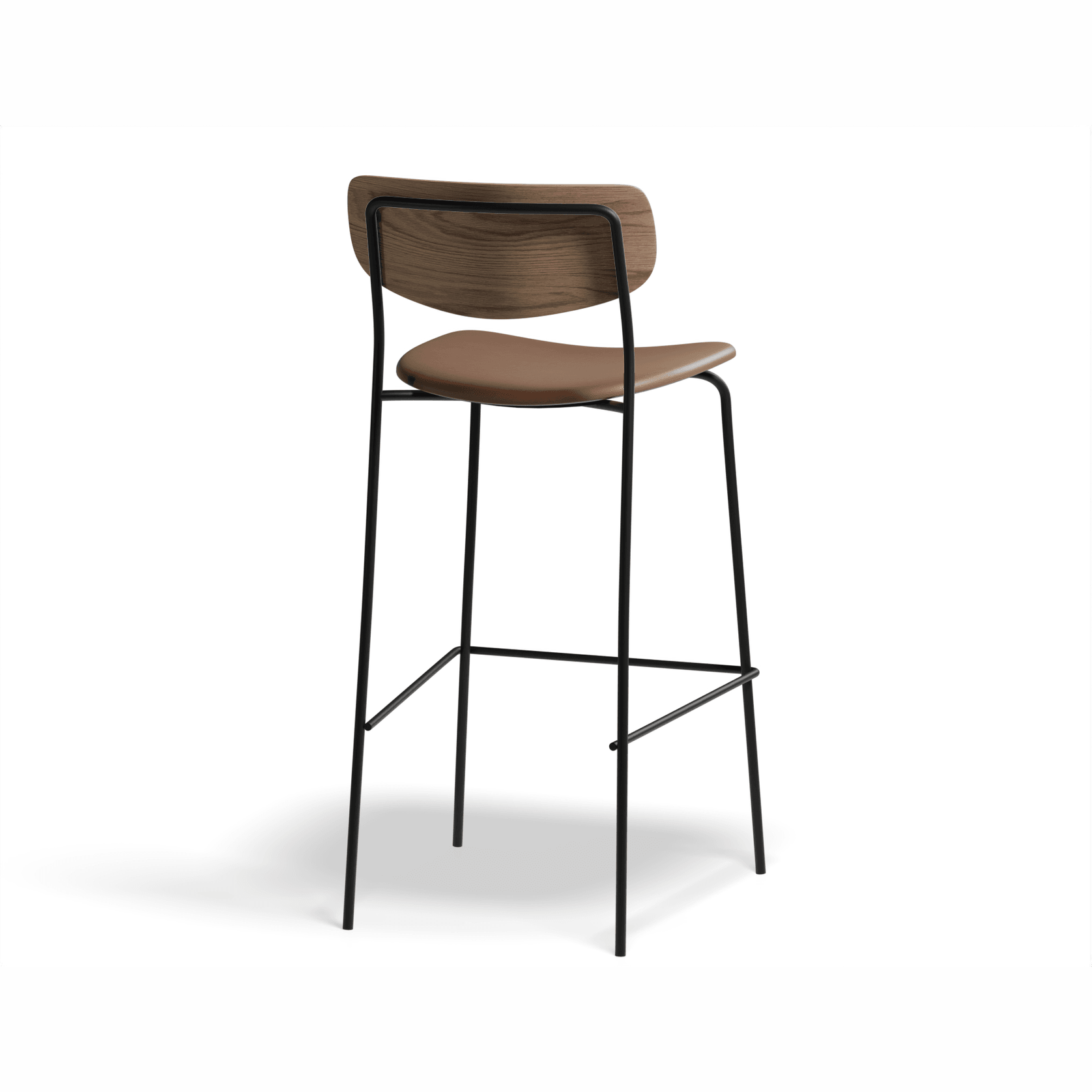 Rylie Stool Natural with Vegan Leather Seat gallery detail image