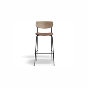 Rylie Stool Natural with Vegan Leather Seat gallery detail image