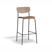 Rylie Stool Natural with Vegan Leather Seat gallery detail image