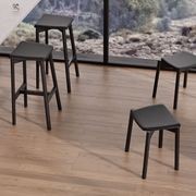Andi Stool - Black - Backless with Pad gallery detail image