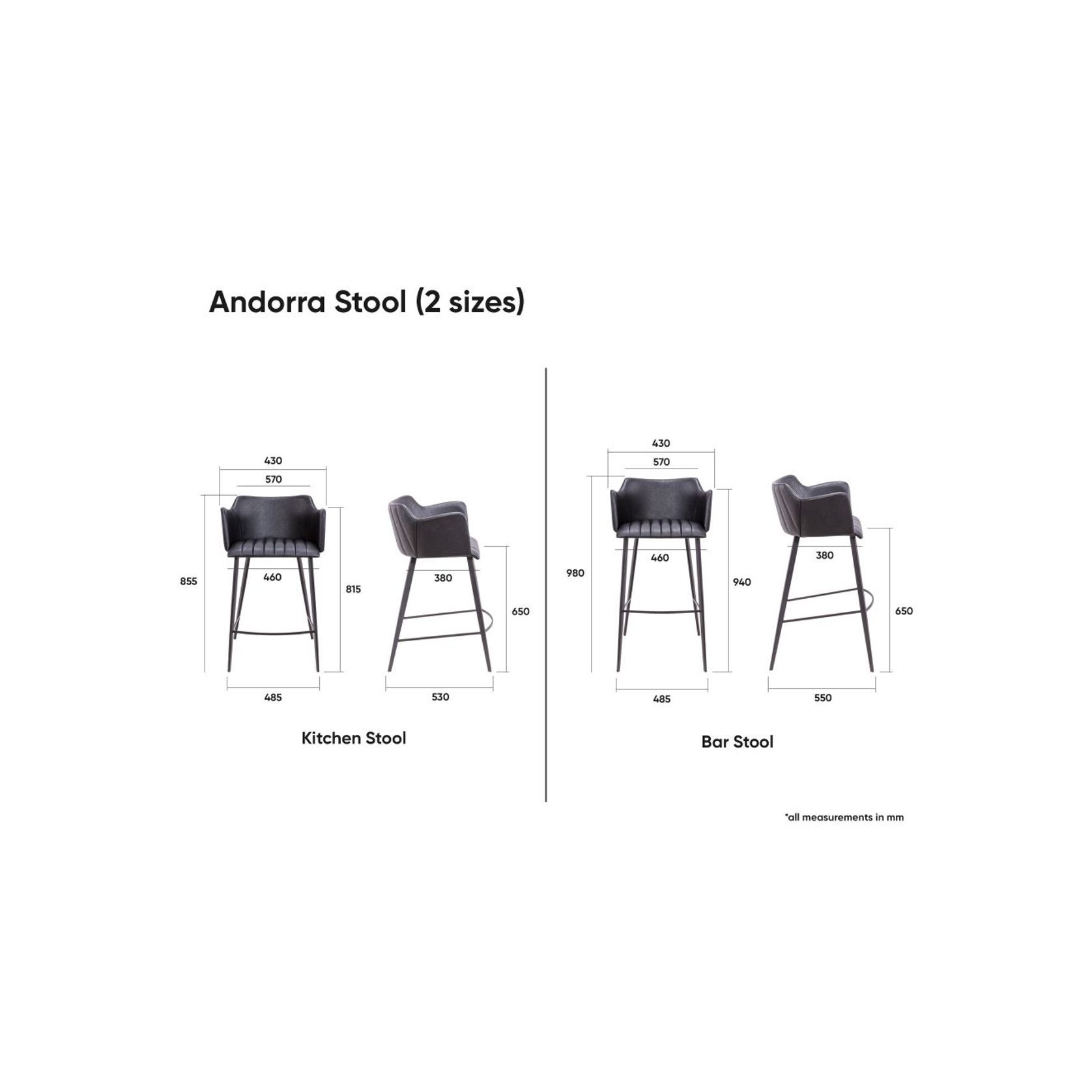 Andorra Bar Stool 65cm gallery detail image