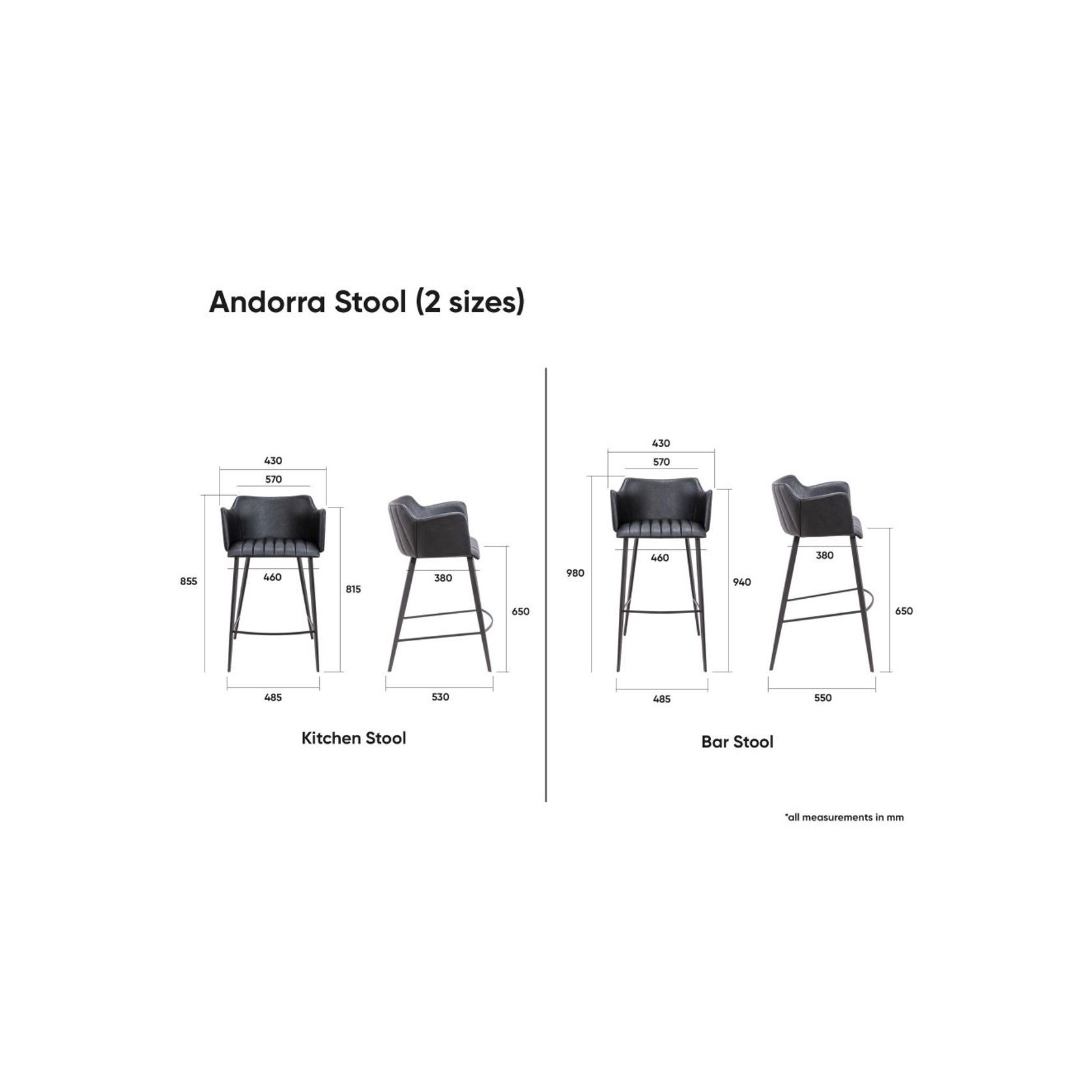 Andorra Bar Stool 75cm gallery detail image