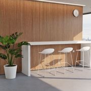 Pop Stool - White Frame and Shell Seat gallery detail image