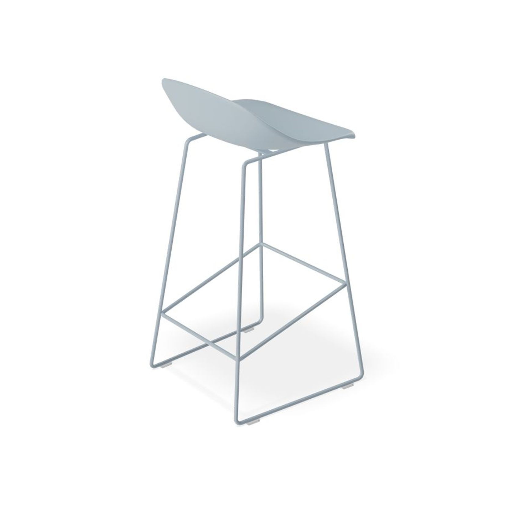 Pop Stool - Powder Blue Frame and Shell Seat gallery detail image