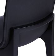 Ara Stool - Black - Black Shell - Bar Bench Seat Height 74cm - Black Seat - Black Ash legs gallery detail image
