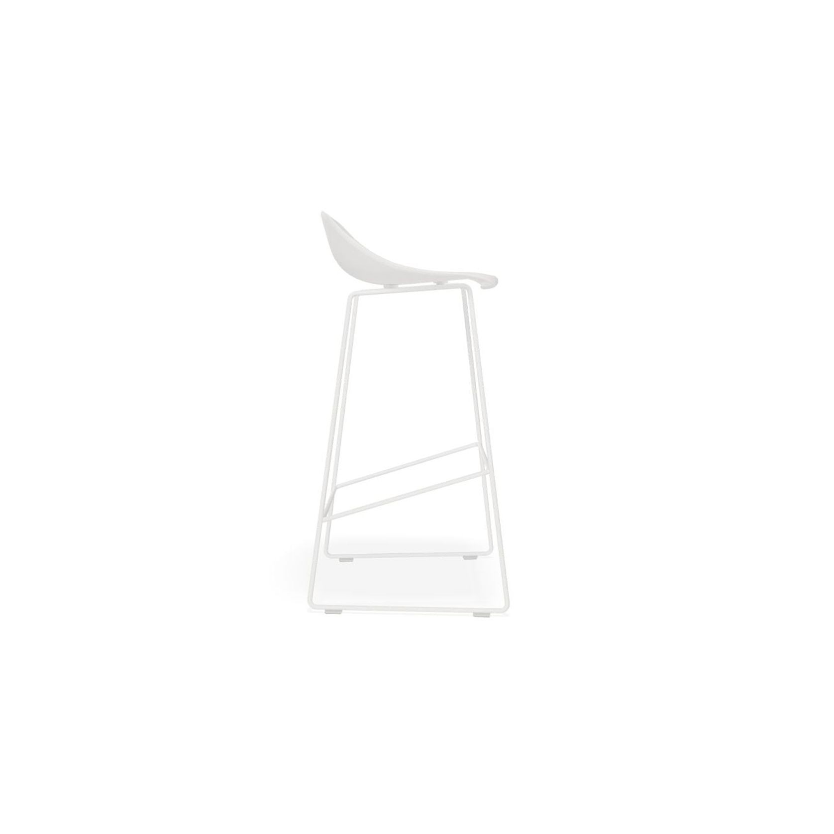 Pop Stool - White Frame and Shell Seat gallery detail image