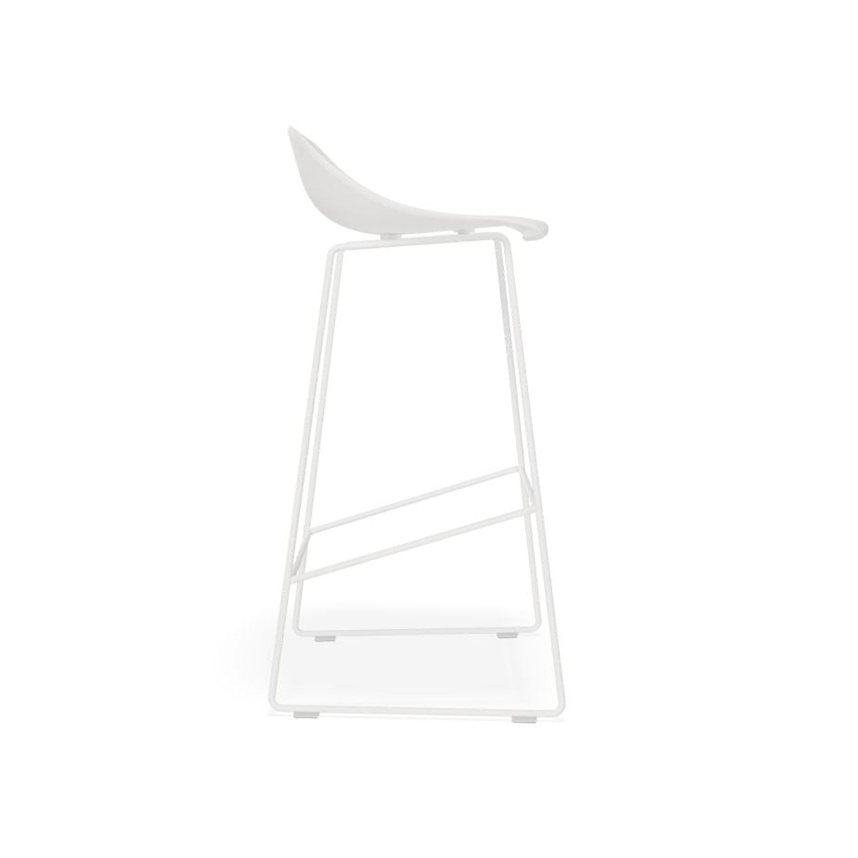 Pop Stool - White Frame and Shell Seat gallery detail image