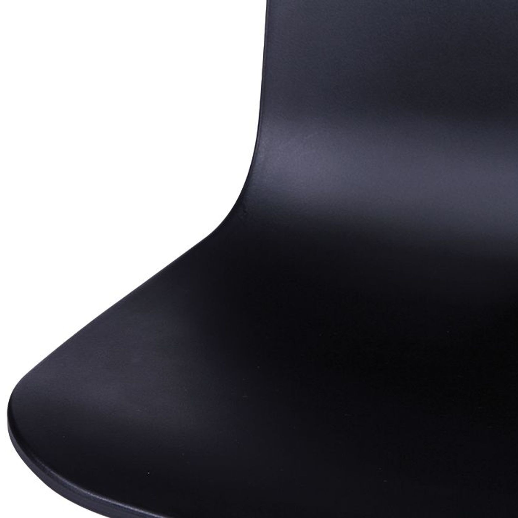 Ara Stool - Black - Black Shell - Bar Bench Seat Height 74cm - Black Seat - Black Ash legs gallery detail image