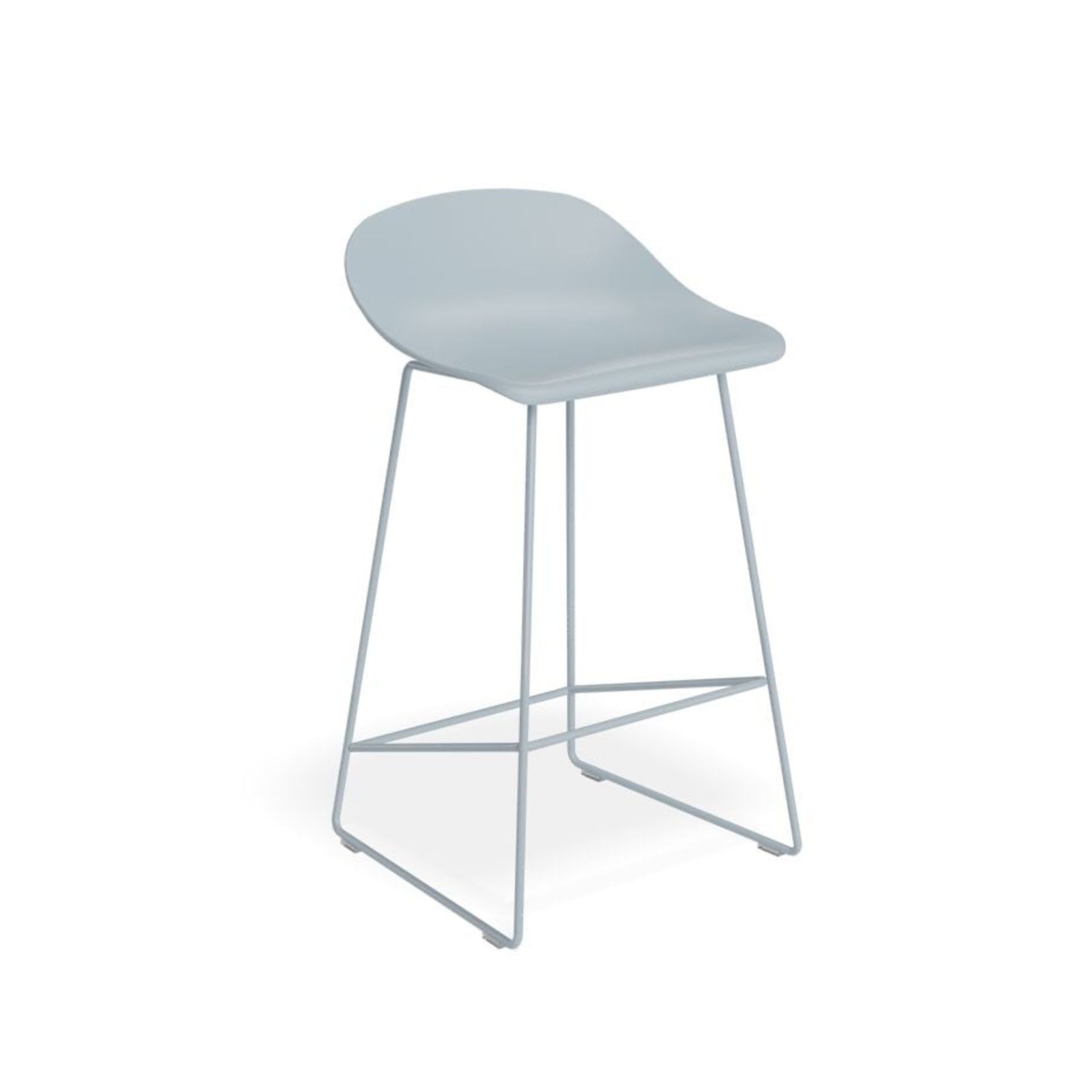 Pop Stool - Powder Blue Frame and Shell Seat gallery detail image