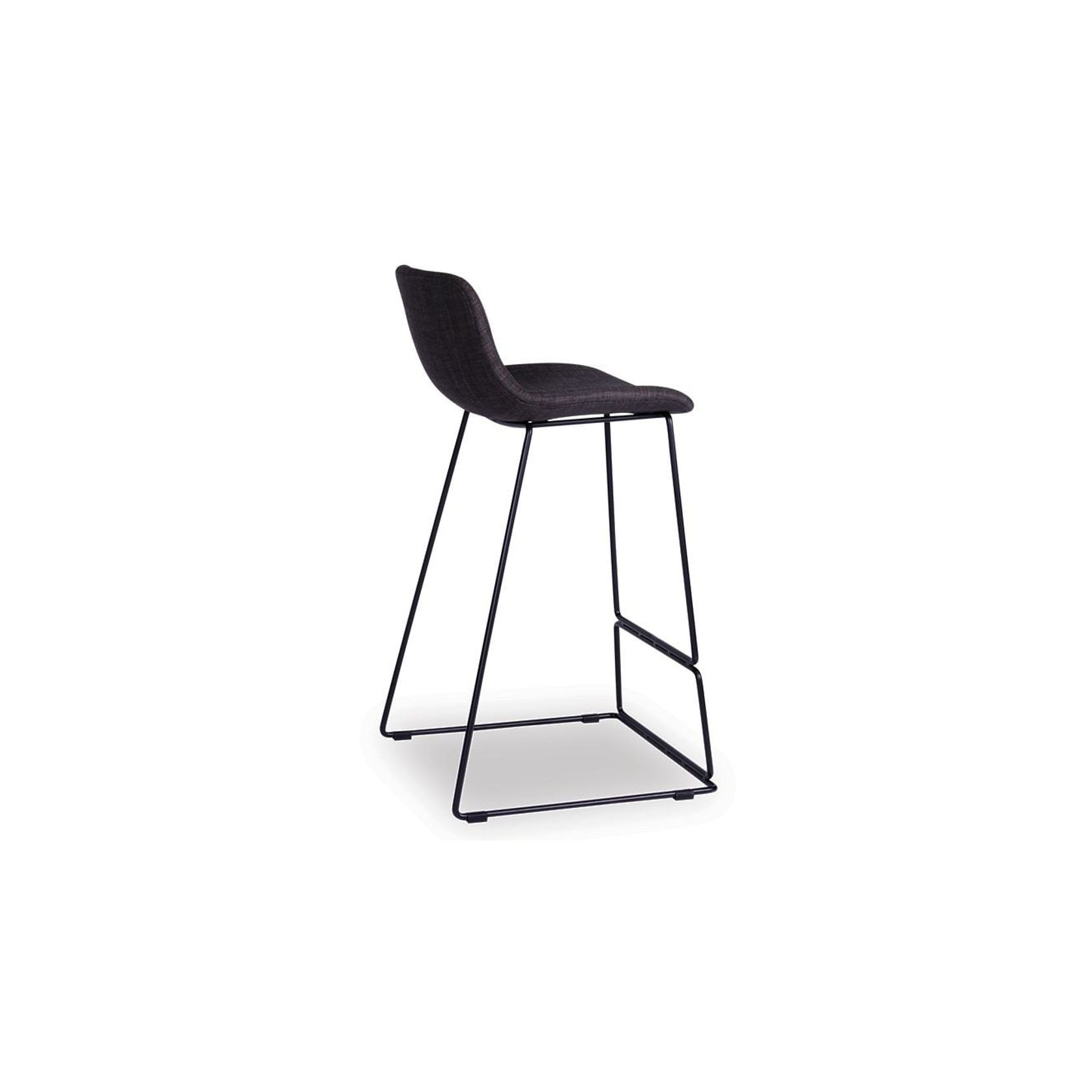 Umbria Stool -  Charcoal fabric - 77cm Commercial Bar Height gallery detail image