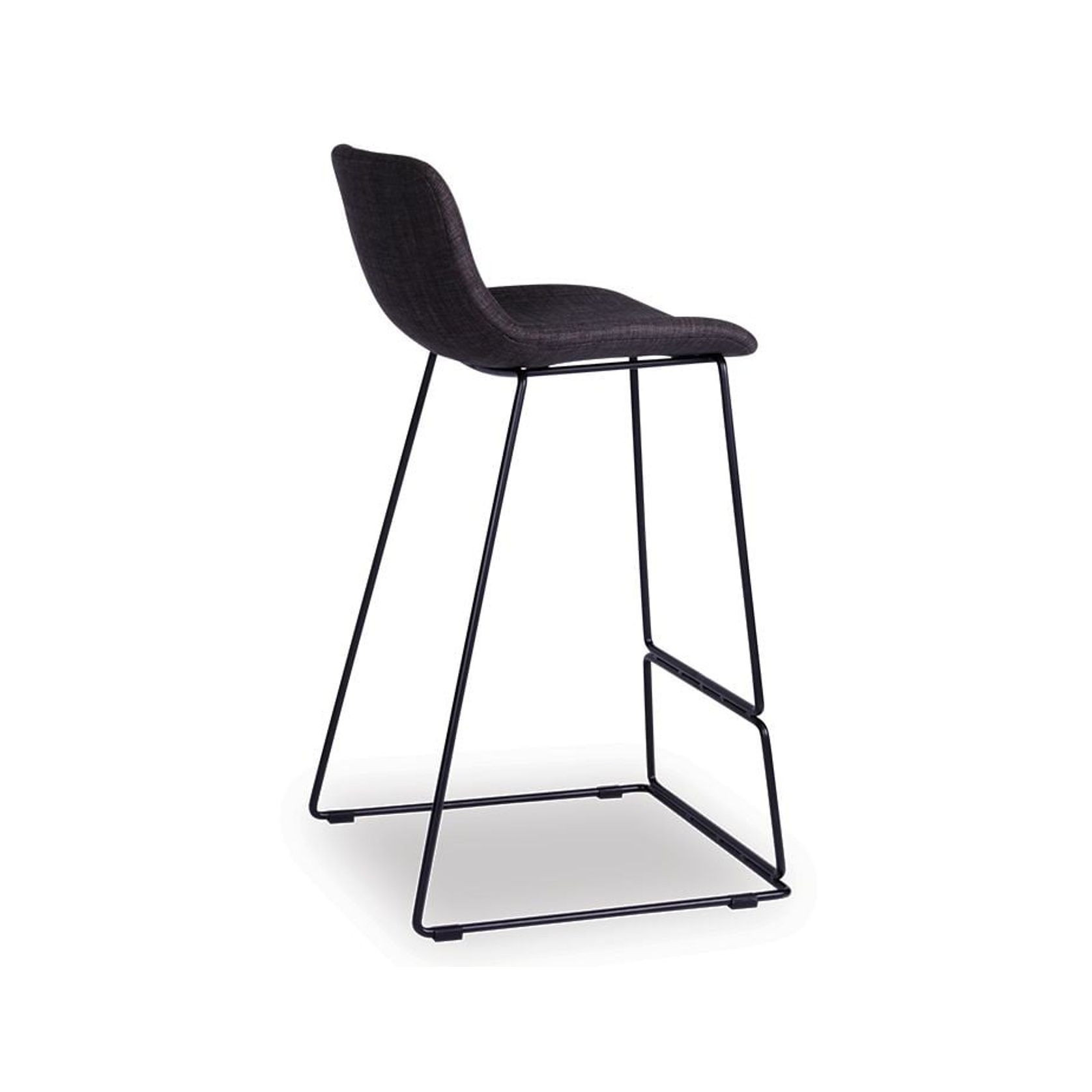 Umbria Stool -  Charcoal fabric - 77cm Commercial Bar Height gallery detail image