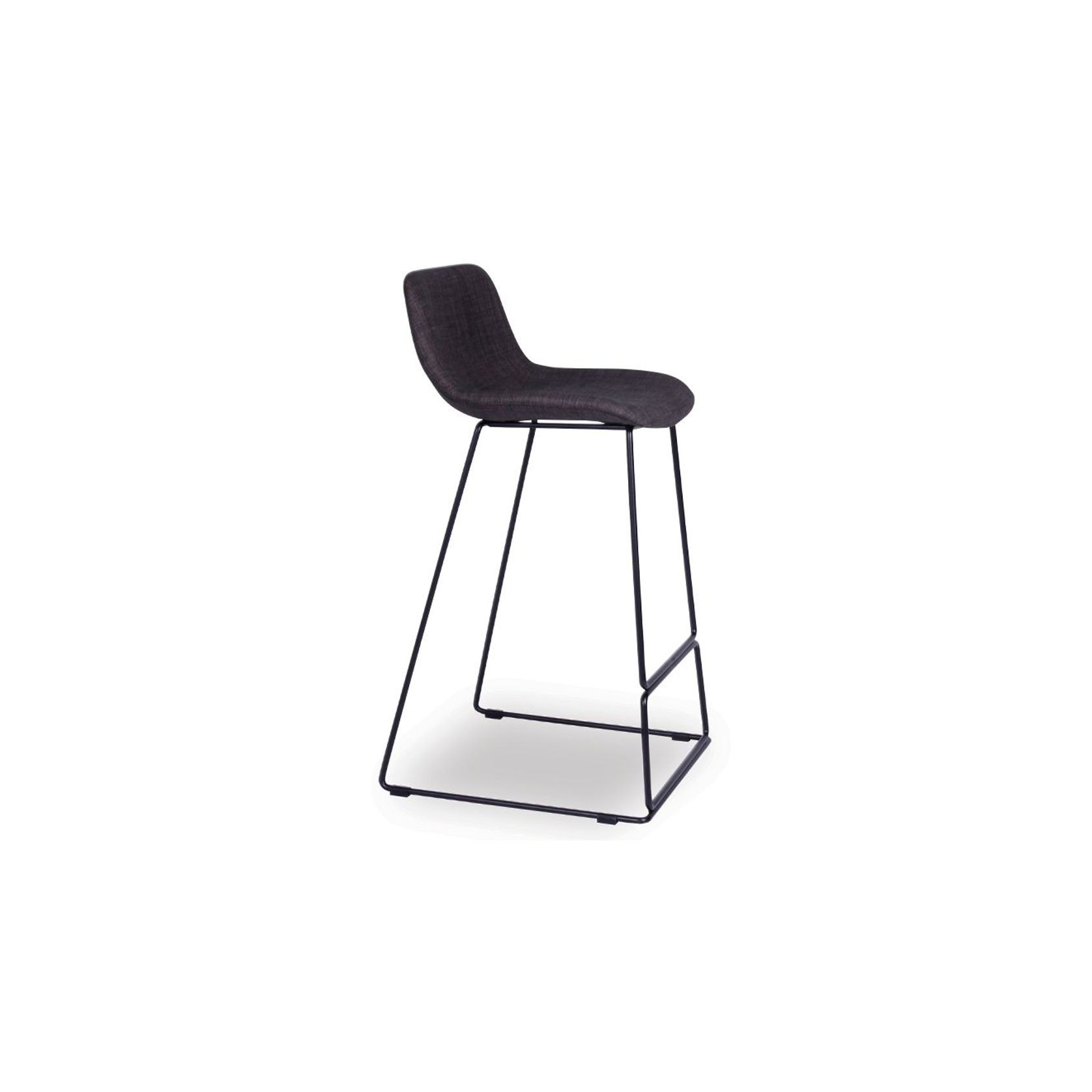 Umbria Stool -  Charcoal fabric - 77cm Commercial Bar Height gallery detail image