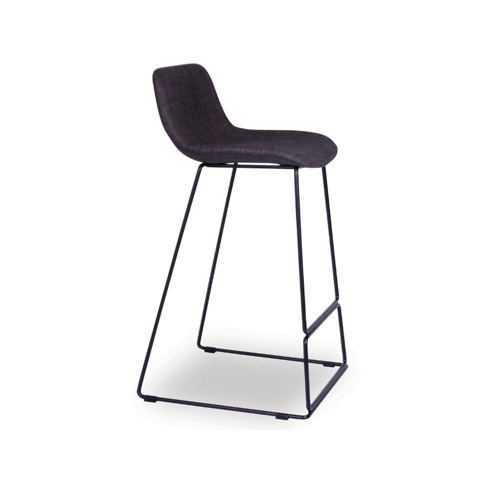 Umbria Stool -  Charcoal fabric - 77cm Commercial Bar Height gallery detail image