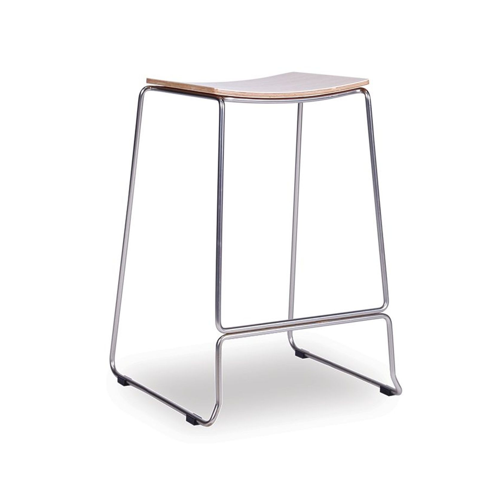 Ardent Stool - Brushed Steel - Natural gallery detail image