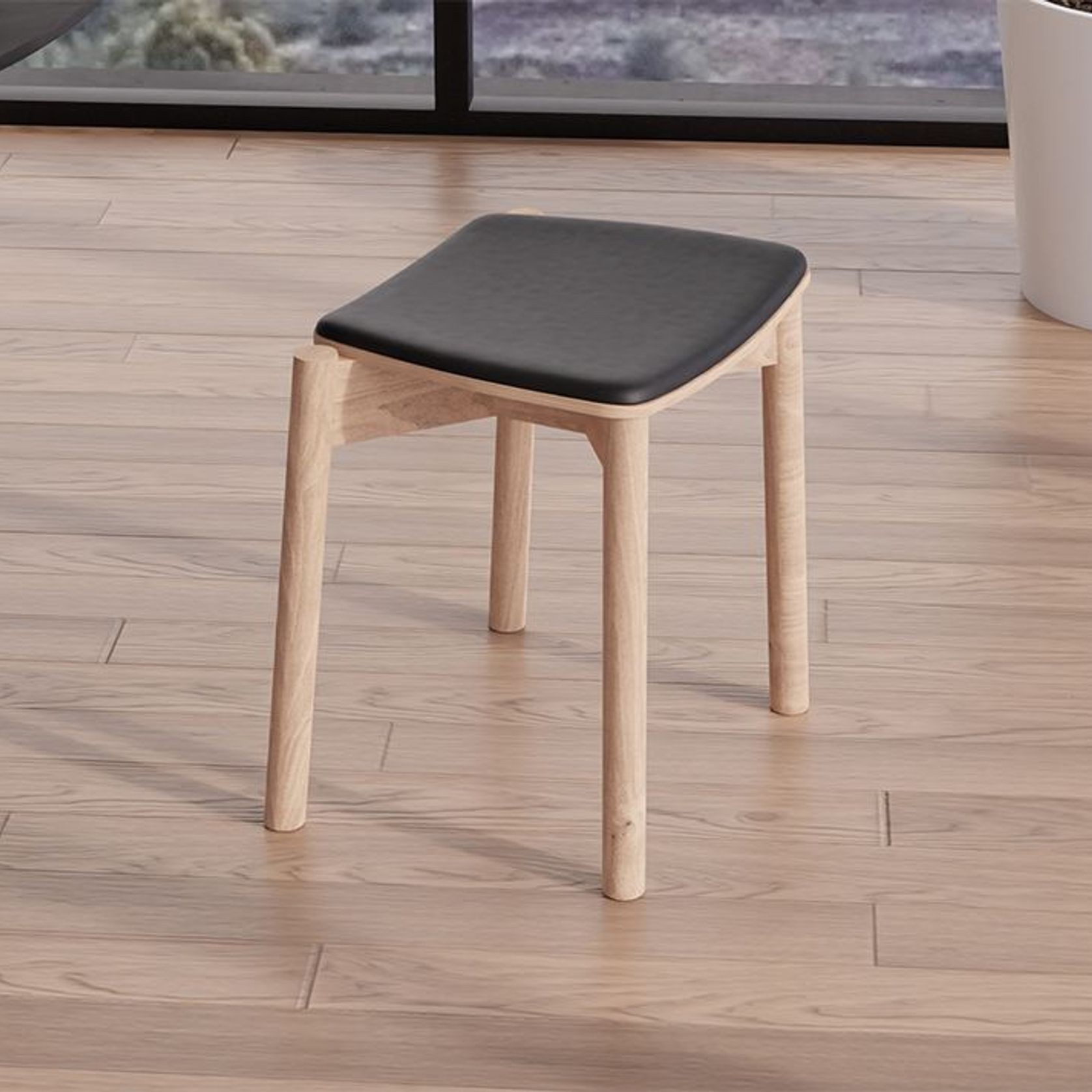 Andi Low Stool with Pad 45cm gallery detail image