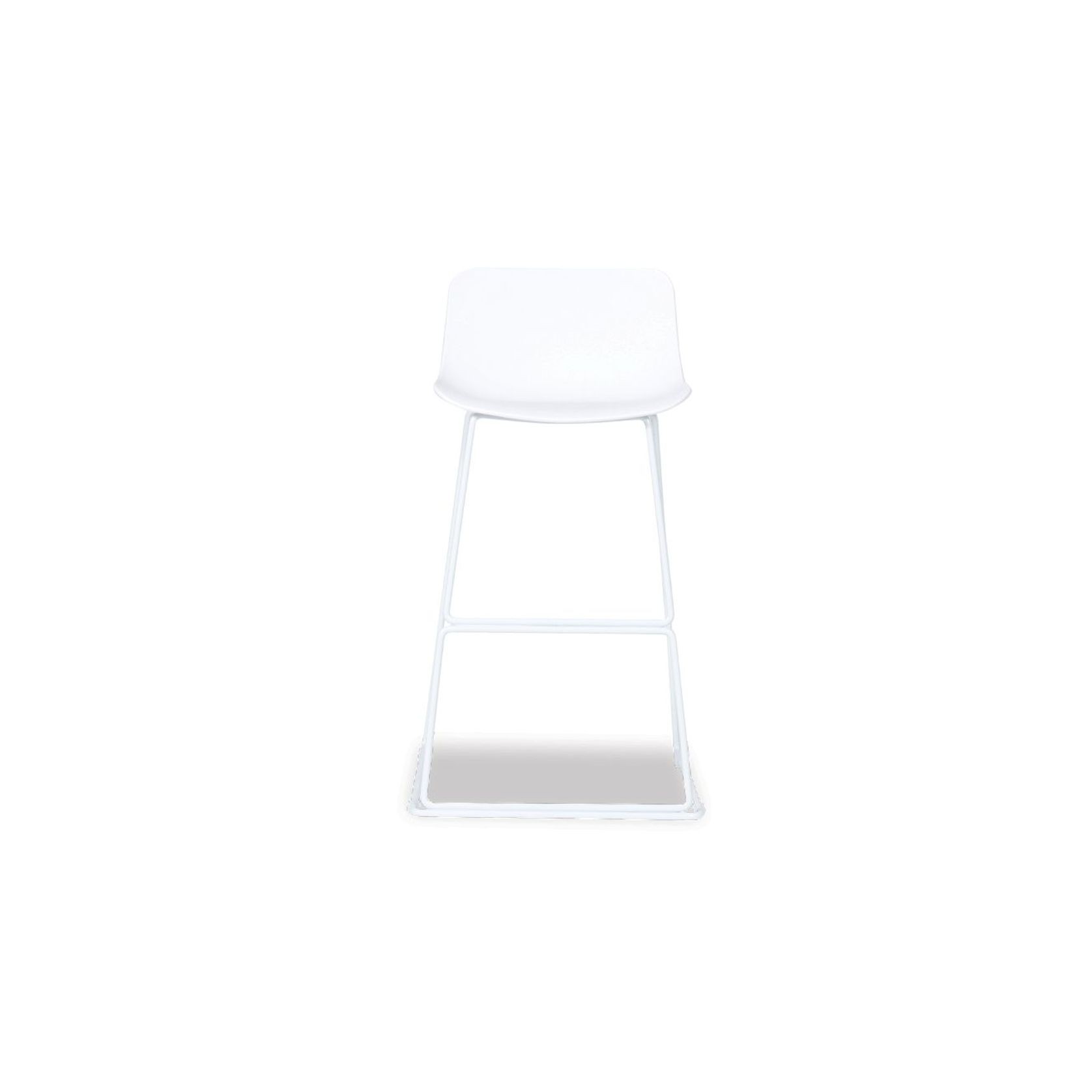 Umbria Stool - White - White Shell  - 66cm Kitchen Bench Height gallery detail image