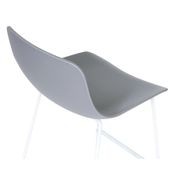 Umbria Stool - White - Grey Shell  - 66cm Kitchen Bench Height gallery detail image