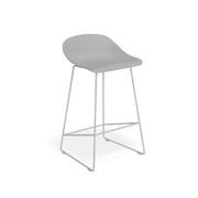 Pop Stool - Silver Grey Frame and Shell Seat gallery detail image