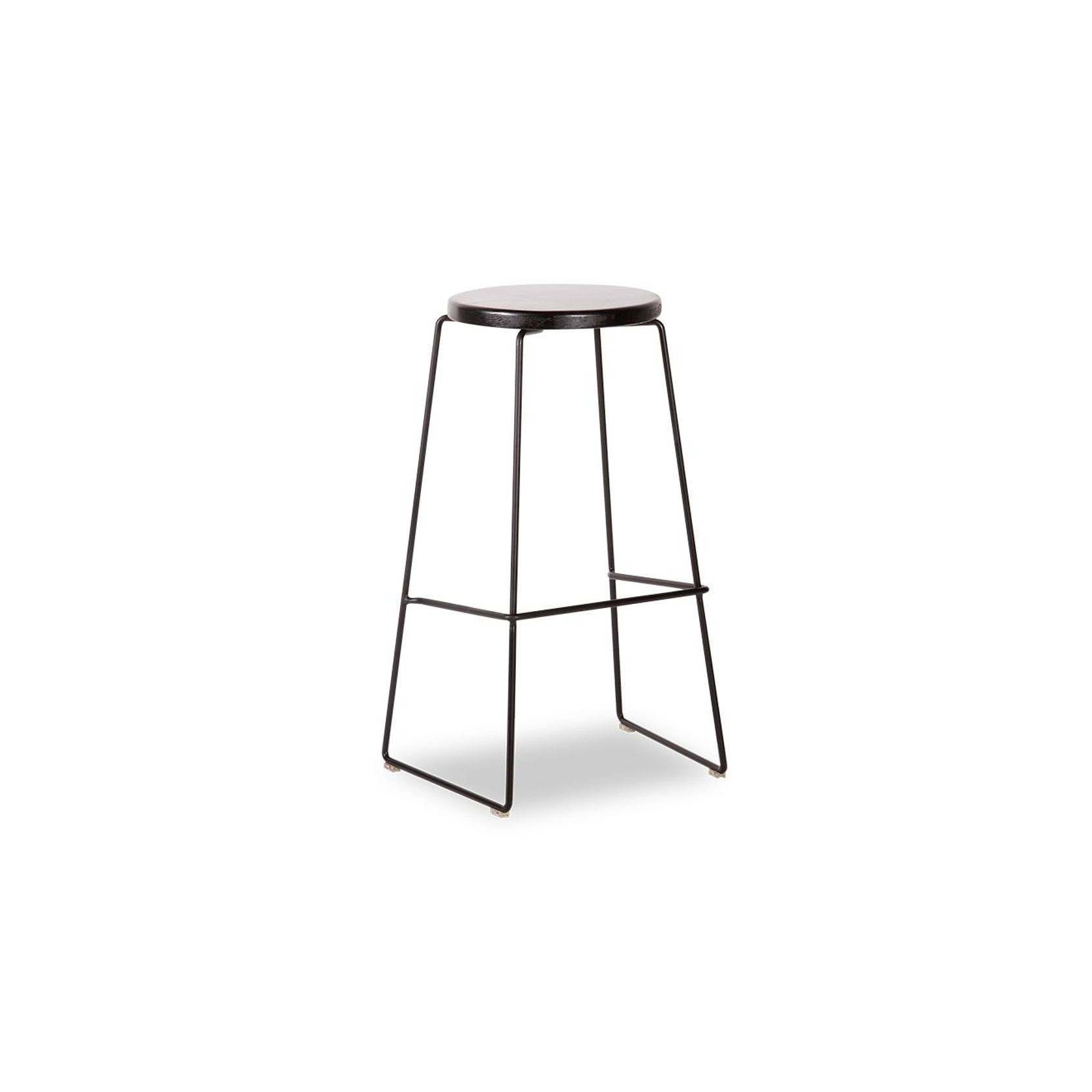 Hugo Bar Stool -  Black Seat - 68cm Square Seat gallery detail image