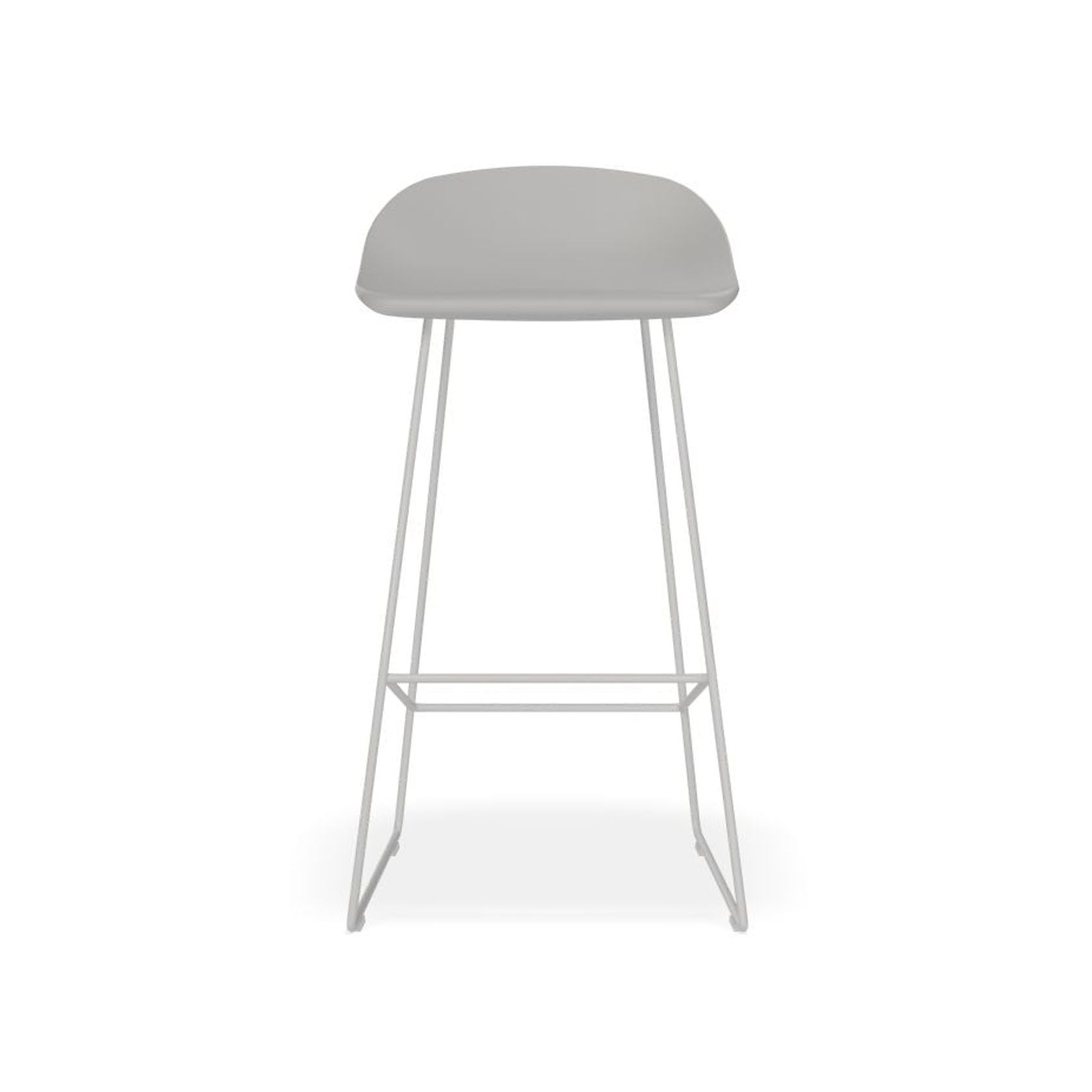 Pop Stool - Silver Grey Frame and Shell Seat gallery detail image