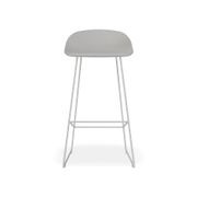 Pop Stool - Silver Grey Frame and Shell Seat gallery detail image