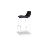 Umbria Stool - White - Charcoal Fabric  - 69cm Kitchen Bench Height gallery detail image