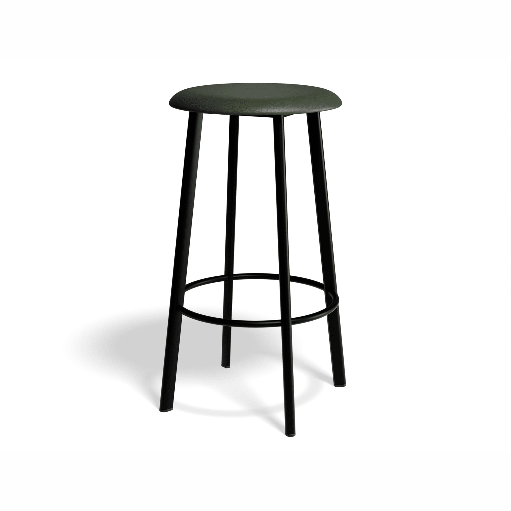 Atlas Bar Stool - Black with PU Pad Option gallery detail image