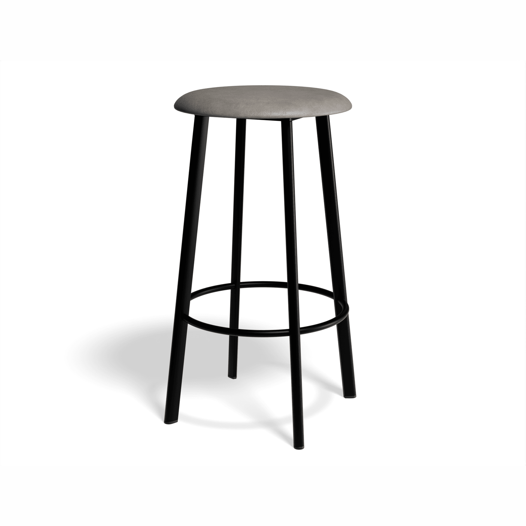 Atlas Bar Stool - Black with PU Pad Option gallery detail image