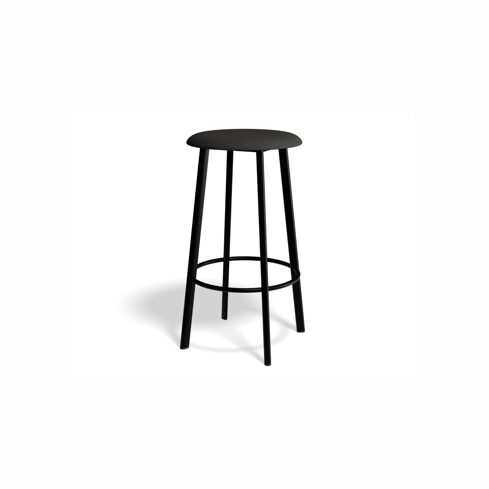 Atlas Bar Stool - Black with Fabric Pad Options gallery detail image