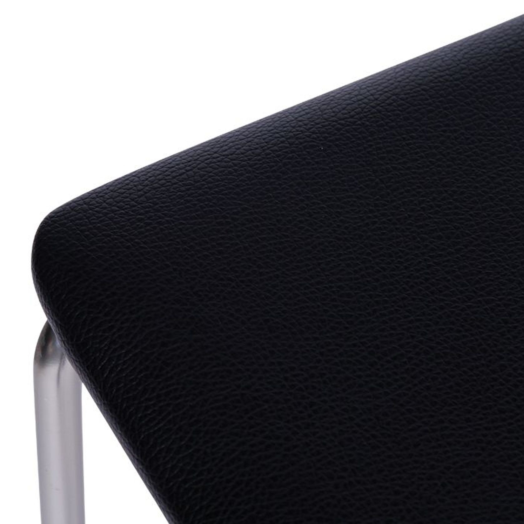 Ardent Stool - Brushed Steel - Black Pad gallery detail image