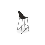 Pebble Fabric Anthracite Upholstered Stool - Bar Stool 75cm Seat Height gallery detail image
