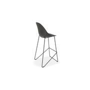 Pebble Black Stool Shell Seat - Counter Stool 75cm Seat gallery detail image