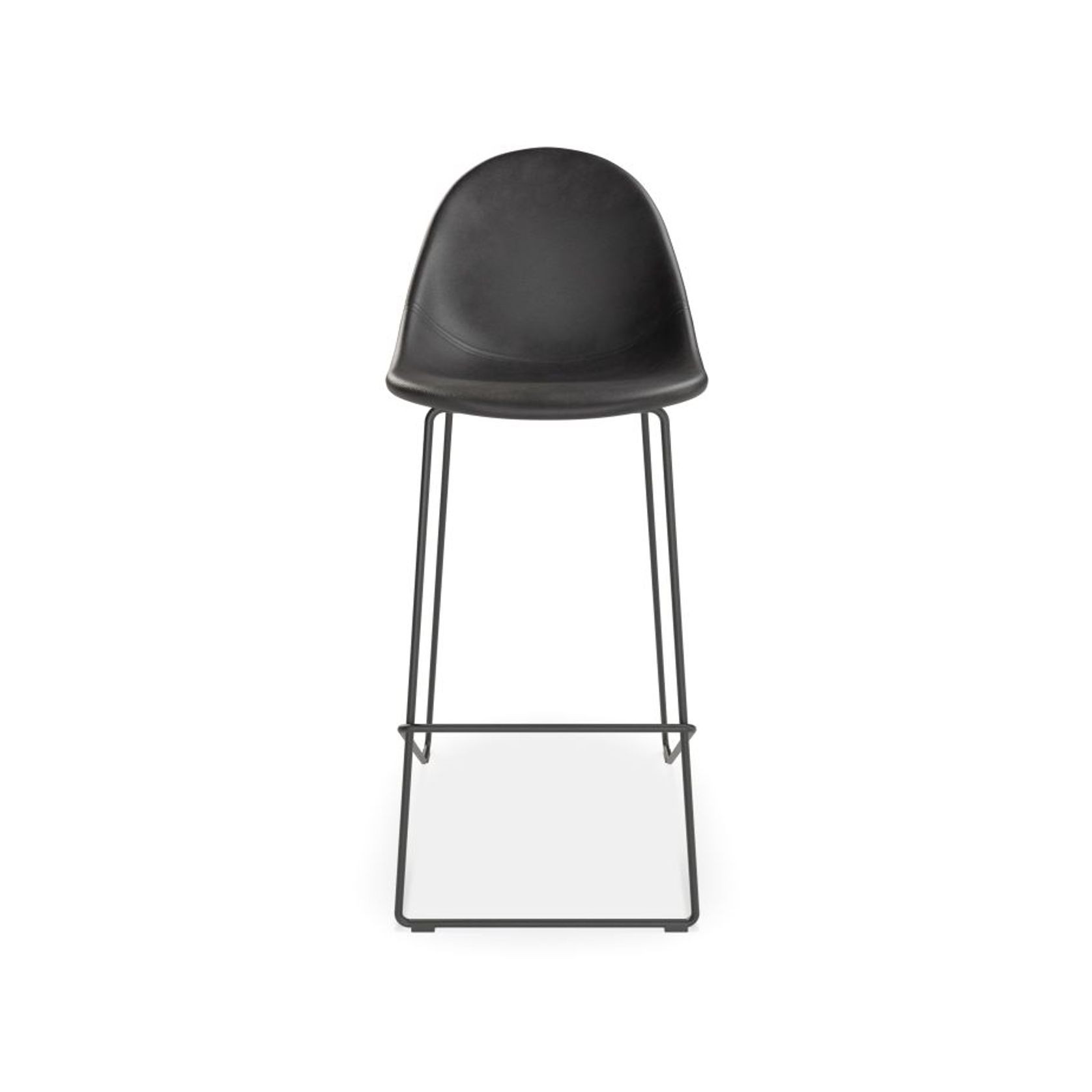 Pebble Stool Black Upholstered Vintage Seat gallery detail image