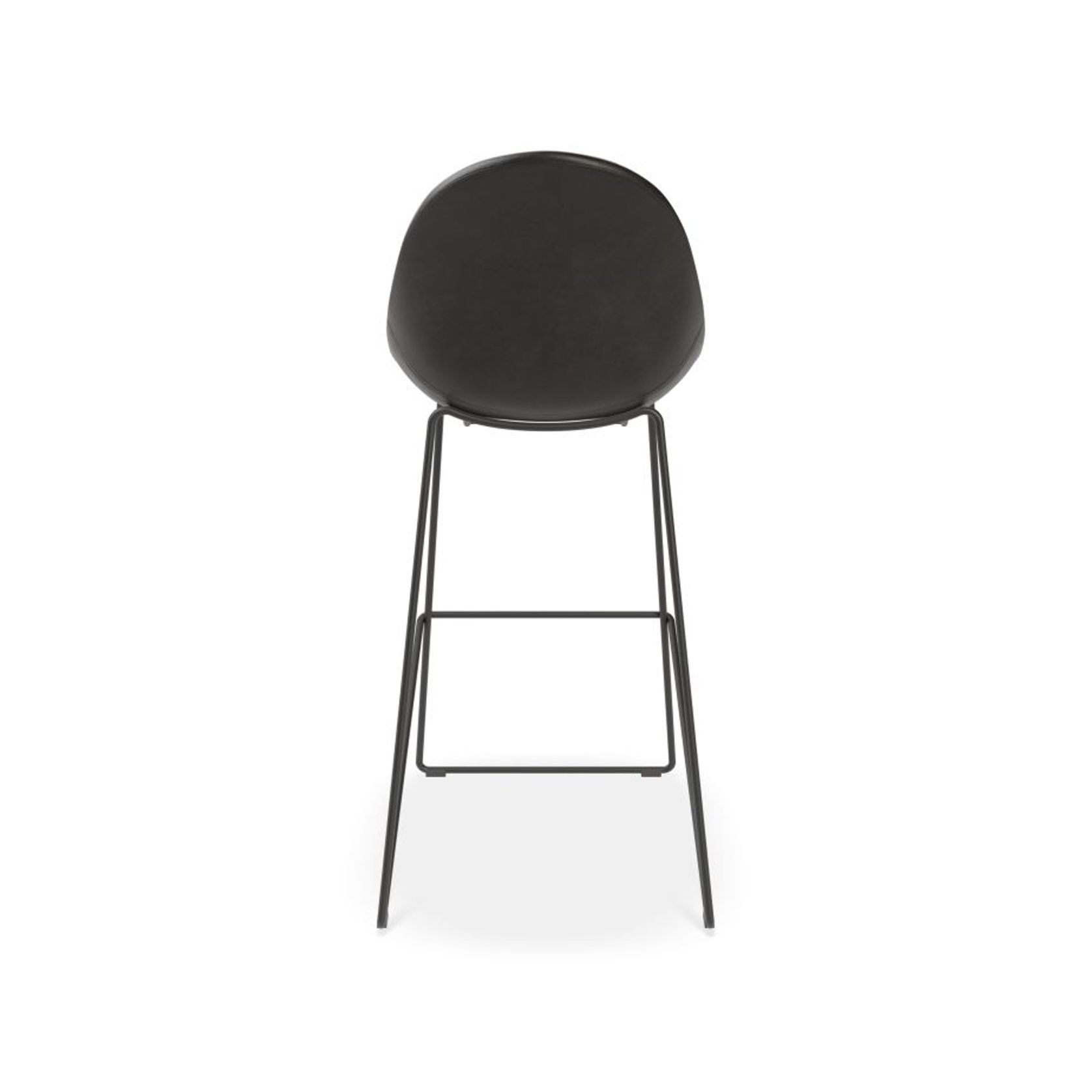 Pebble Stool Black Upholstered Vintage Seat gallery detail image