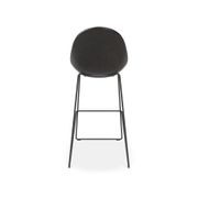 Pebble Stool Black Upholstered Vintage Seat gallery detail image