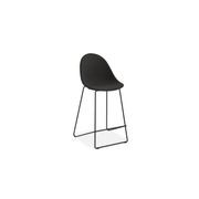 Pebble Fabric Anthracite Upholstered Stool - Bar Stool 75cm Seat Height gallery detail image