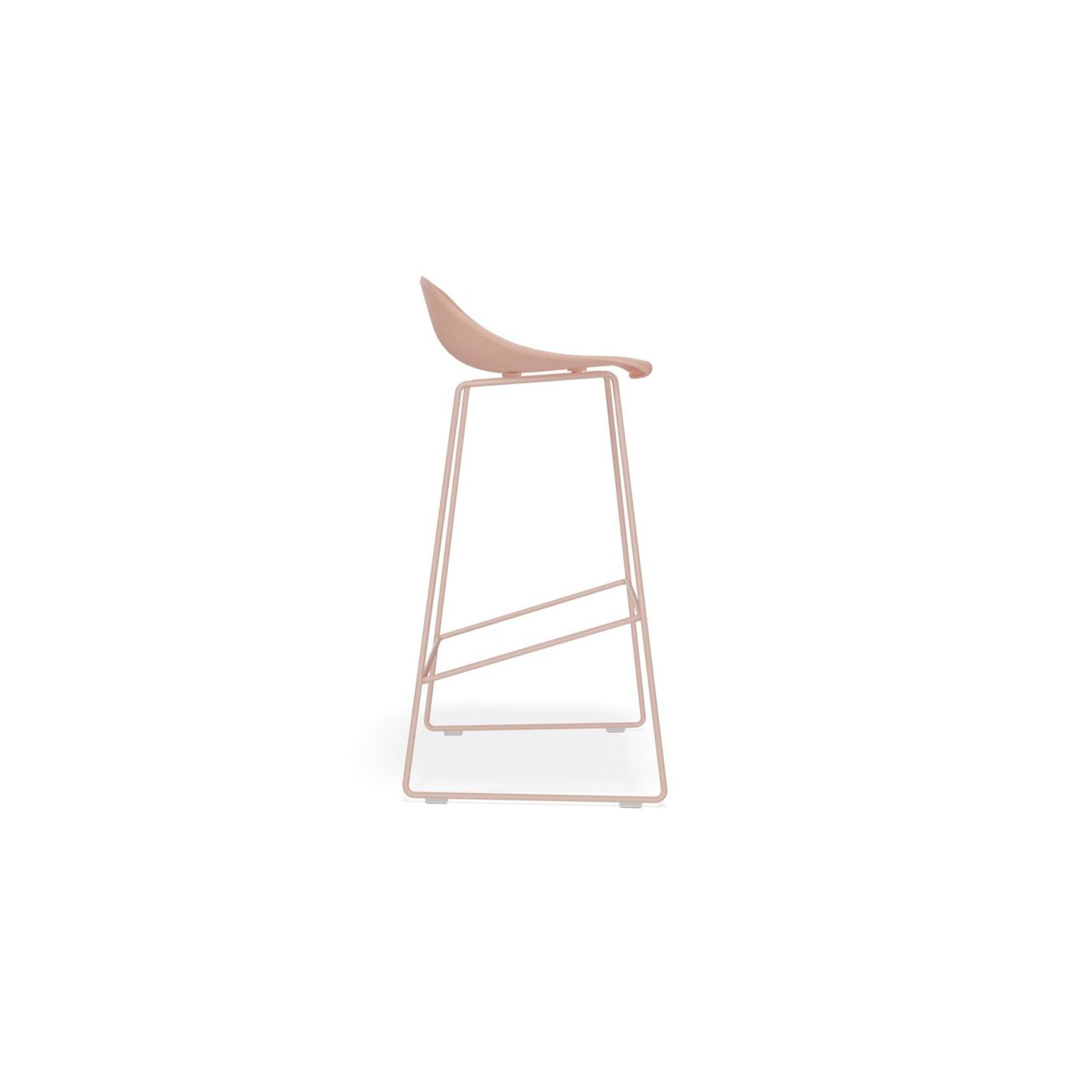 Pop Stool - Soft Pink Frame and Shell Seat gallery detail image