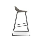 Pop Stool with Black Frame and Fabric Grey Seat gallery detail image