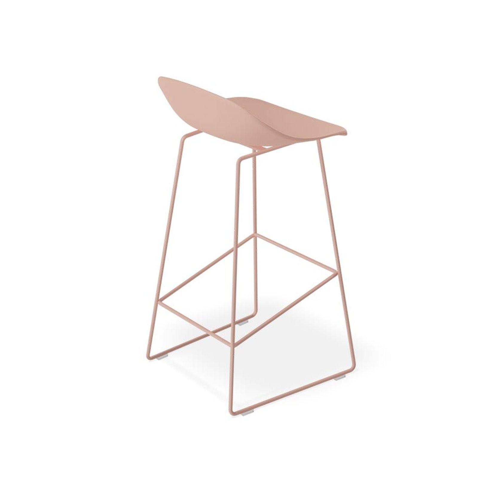 Pop Stool - Soft Pink Frame and Shell Seat gallery detail image