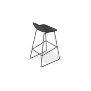Pop Stool with Black Frame and Fabric Anthricite Seat gallery detail image
