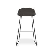 Pop Stool with Black Frame and Fabric Anthricite Seat gallery detail image