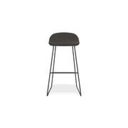 Pop Stool with Black Frame and Fabric Anthricite Seat gallery detail image