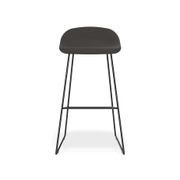 Pop Stool with Black Frame and Fabric Anthricite Seat gallery detail image