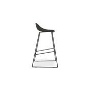 Pop Stool with Black Frame and Fabric Anthricite Seat gallery detail image
