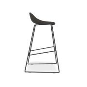 Pop Stool with Black Frame and Fabric Anthricite Seat gallery detail image