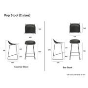 Pop Stool Black Frame and Black Shell Seat gallery detail image